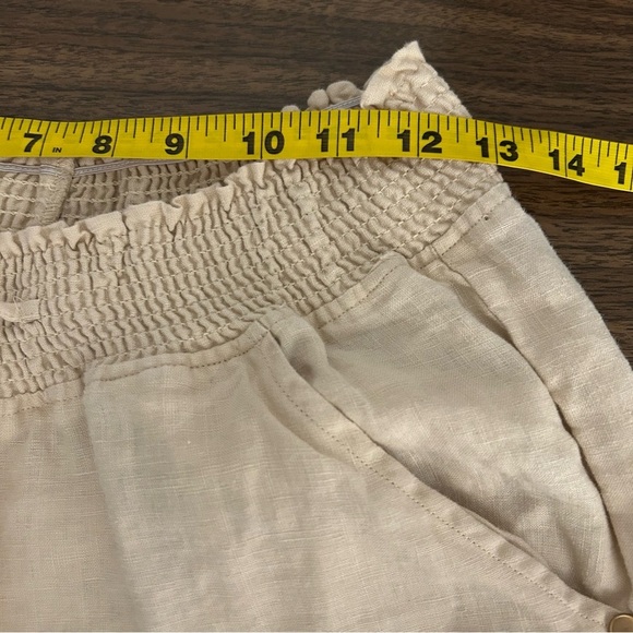 Guess linen cropped Cream Pants S - Picture 9 of 12